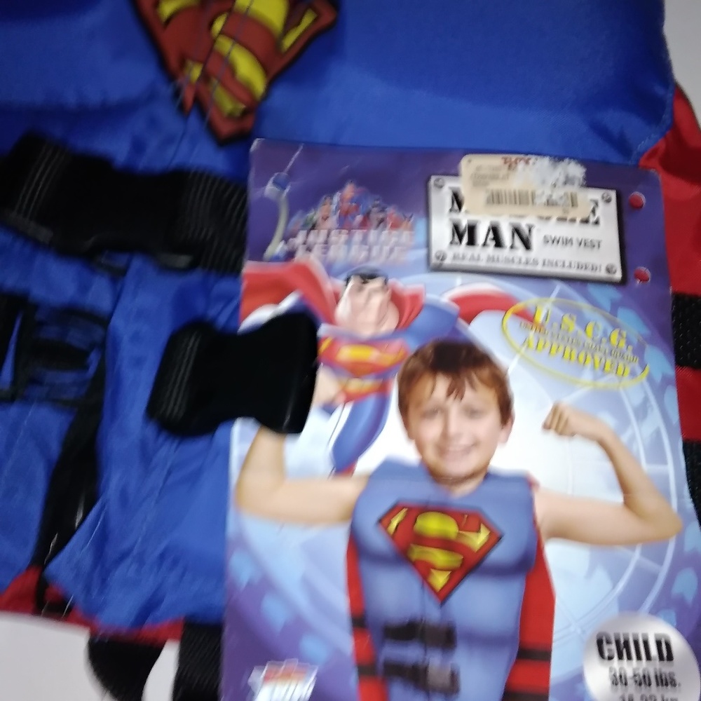 Superman Childs Pfd Life Jacket Swimming, Fun,Pool